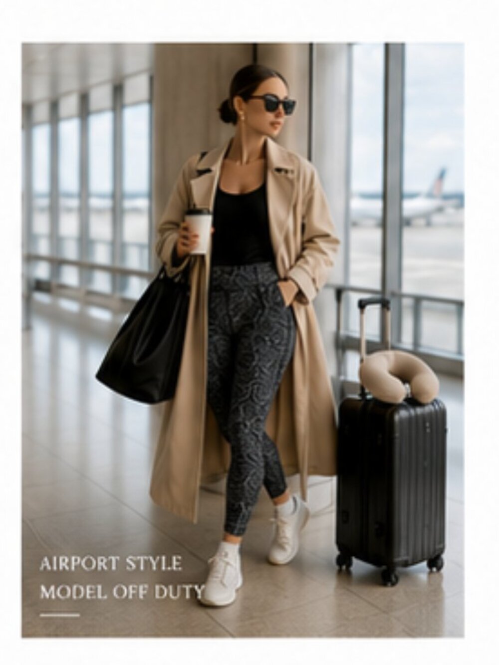 Travel Ready Athleta Black White Space Dye Leggings XS Scandinavian Quiet Luxury